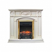 Каминокомплект Royal Flame Florence (белый дуб)+Fobos FX Brass